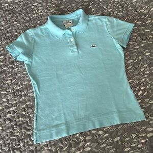 LACOSTE Girl’s Blue Polo Shirt, size Medium